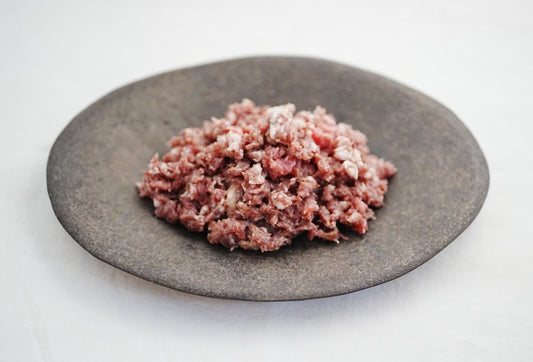 田之環牛とほうぼく豚の粗挽きハンバーグのタネ
